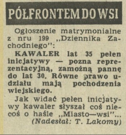 Półfrontem do wsi