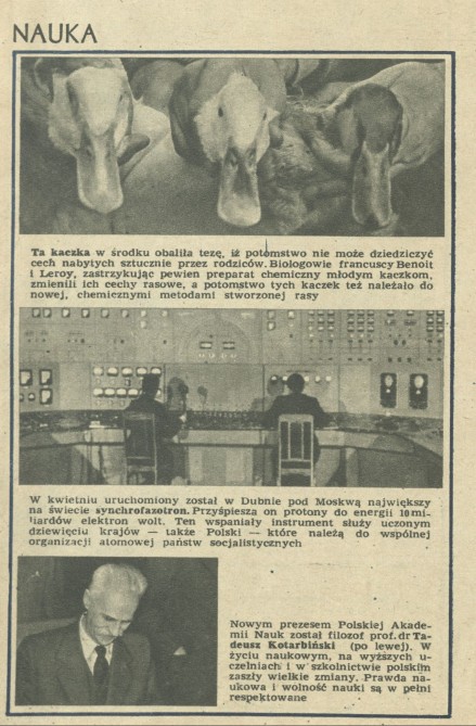 Przekrój roku 1957 - Nauka