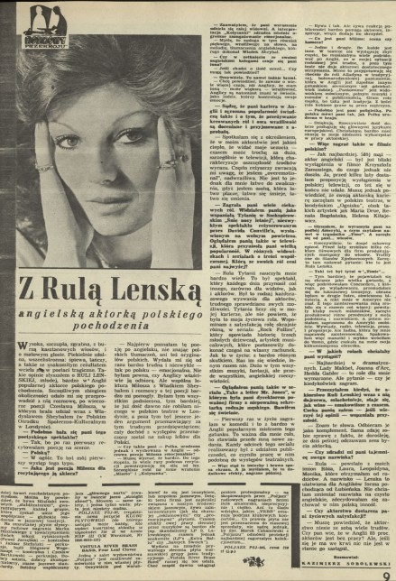 Z Rulą Lenską - angielską aktorką polskiego pochodzenia