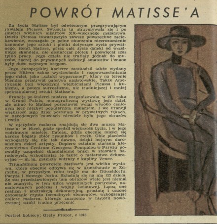 Powrót Matisse'a