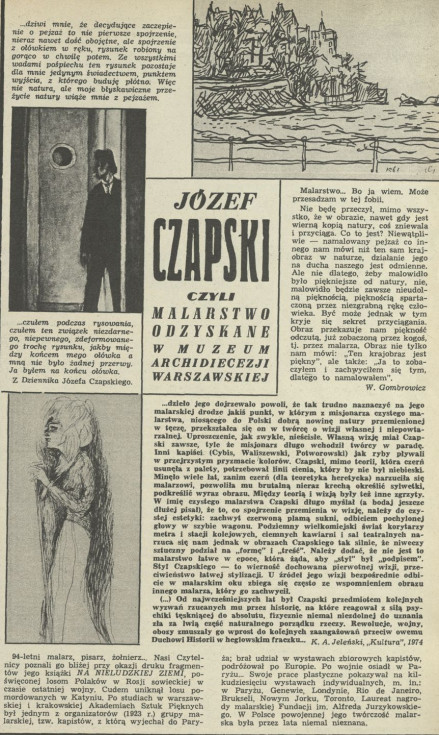 Józef Czapski czyli malarstwo odzyskane w Muzeum Archidiecezji Warszawskiej