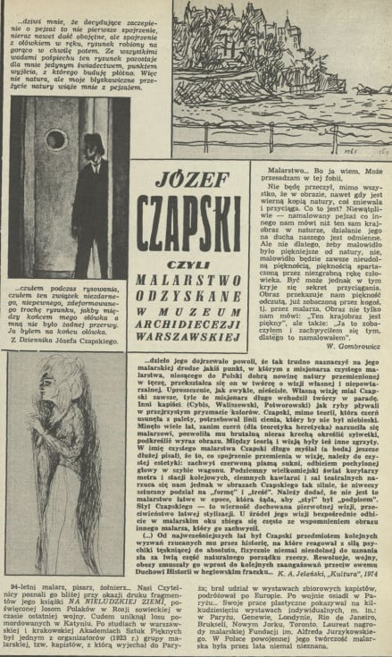 Józef Czapski czyli malarstwo odzyskane w Muzeum Archidiecezji Warszawskiej