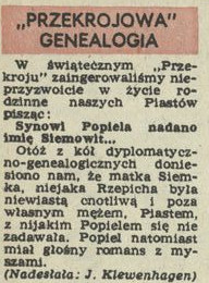 "Przekrojowa" genealogia