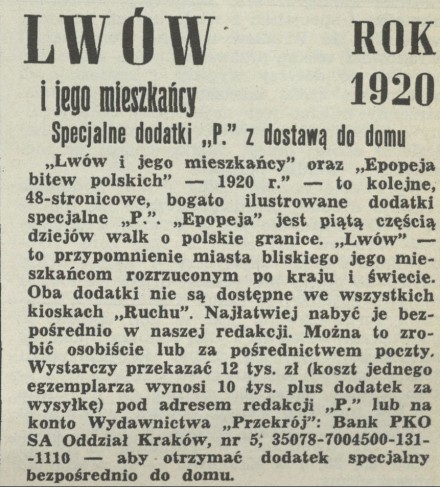 Lwów i jego mieszkańcy rok 1920