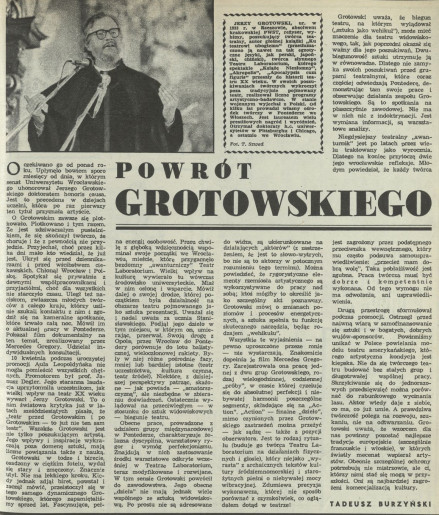 Powrót Grotowskiego