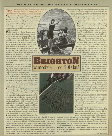 Wakacje w Wielkiej Brytanii: Brighton w modzie... od 20 lat!