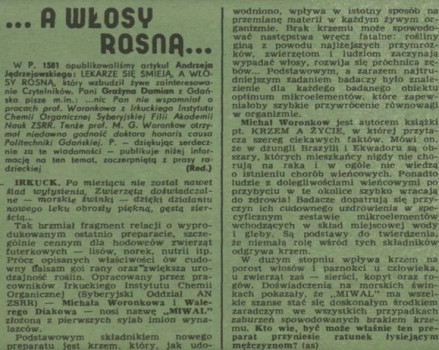 A włosy rosną...