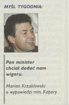 Myśl tygodnia Marian Krzaklewski