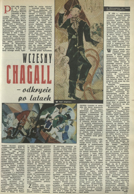 Wczesny Chagall – odkrycie po latach