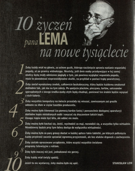10 życzeń pana Lema na nowe tysiąclecie