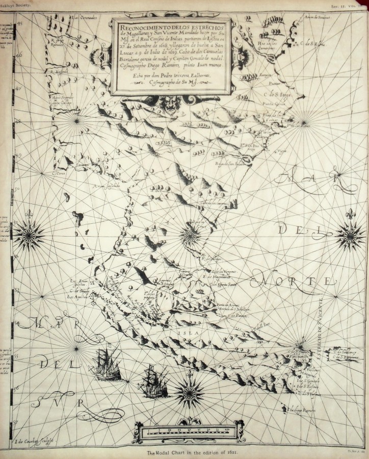 Mapa Przylądka Horn, przygotowana dla wyprawy Nodal (1621)/ źródło: Biblioteka Muzeum Pontevedra