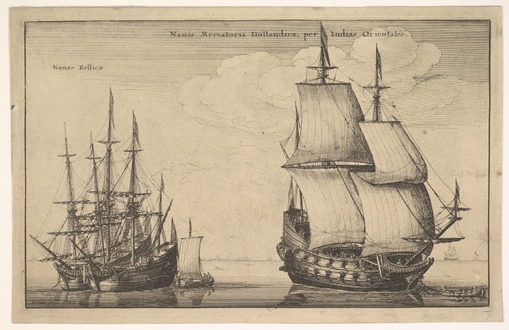 Wenceslaus Hollar (1647) Naues Mercatoriæ Hollandicæ per Indias Occidentales/ zbiory Met Museum