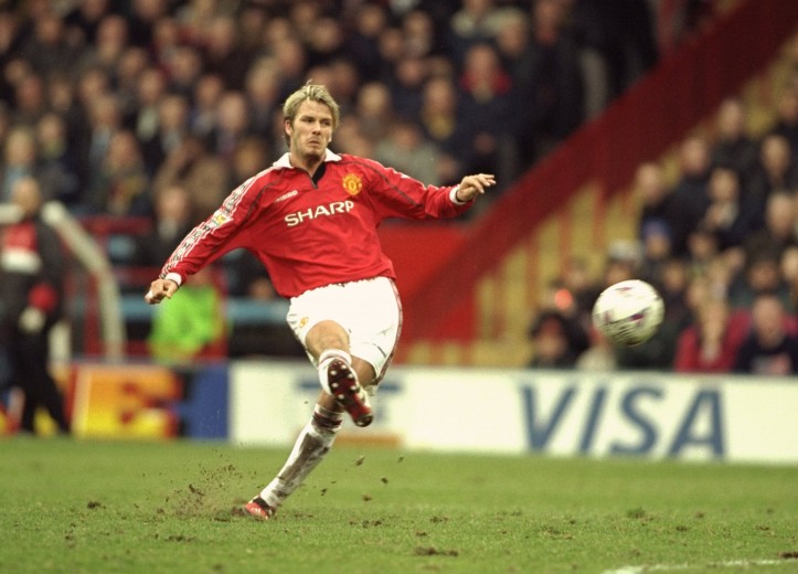 David Beckham w barwach Manchesteru United/ Creative Commons