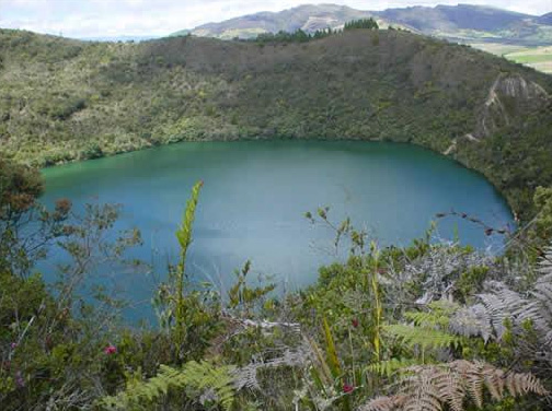 Jezioro Guatavita, zdjęcie: Masanalv, Wikimedia Commons (CC BY 3.0)