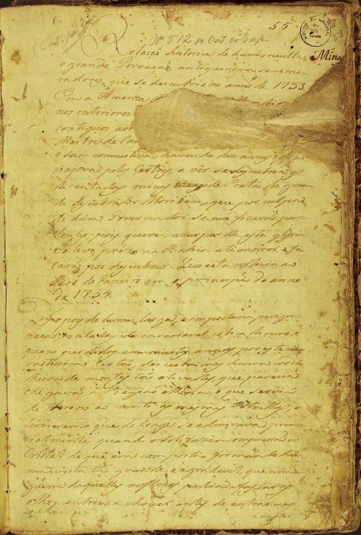 Pierwsza strona „Manuskryptu 512” z 1753 r., zdjęcie w domenie publicznej
