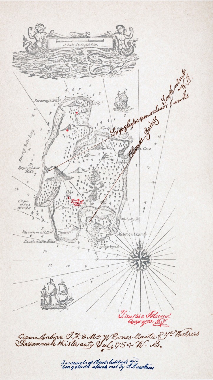 Mapa autorstwa szkockiego pisarza Roberta Louisa Stevensona 