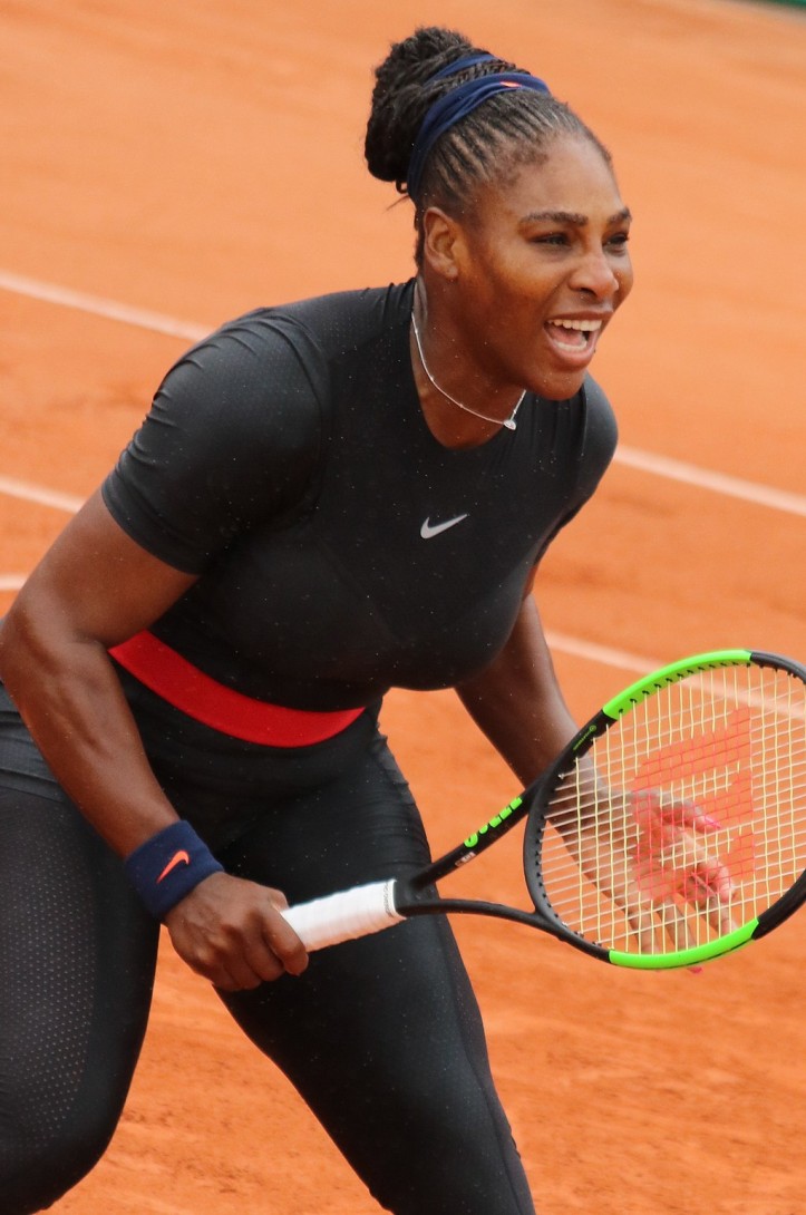 Serena Williams podczas French Open, 1 czerwca 2018 r., zdjęcie: si.robi, Wikimedia Commons (CC BY-SA 2.0)