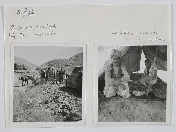 Afganistan, Daribum (Darreh-ye Bum): Ludzie na poboczu drogi; Ella Maillart w namiocie, 1939-1940 r., zdjęcie: Annemarie Schwarzenbach/SLA