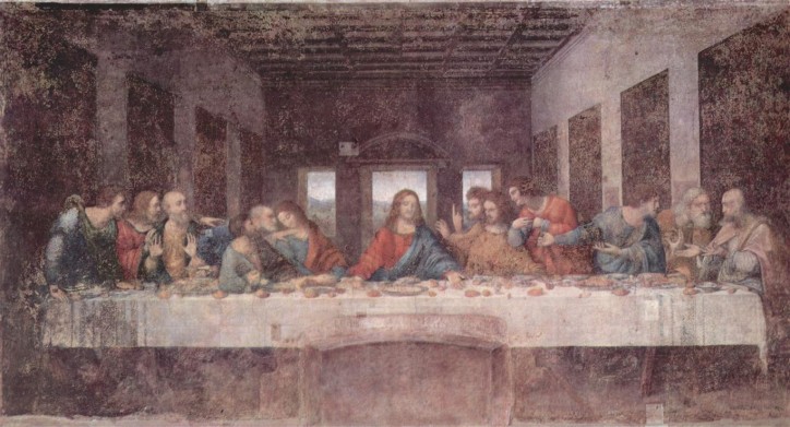 “The Last Supper”,  Leonardo da Vinci, 1495–1498, Santa Maria delle Grazie