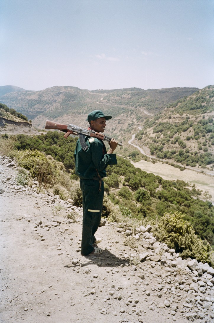 A guardian of the Semien Mountains. The weapon is to protect against wild animals. Photo by Paulina Wilk