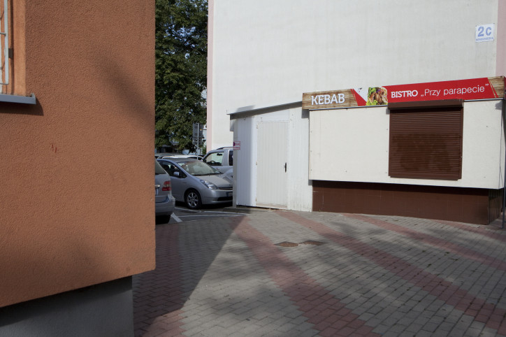 Białystok, ul. Ciepła. Miejsce, w którym znajdował się główny schron bojowników (wówczas pod adresem Chmielna 7); zdjęcie: Jędrzej Wojnar 