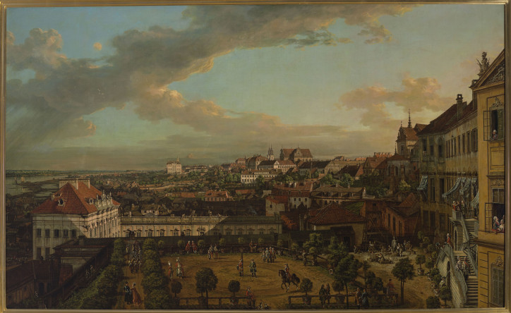 Bernardo Bellotto, „Widok Warszawy z tarasu Zamku Królewskiego”, 1773 r.; zdjęcie: Cyfrowe MNW (domena publiczna)