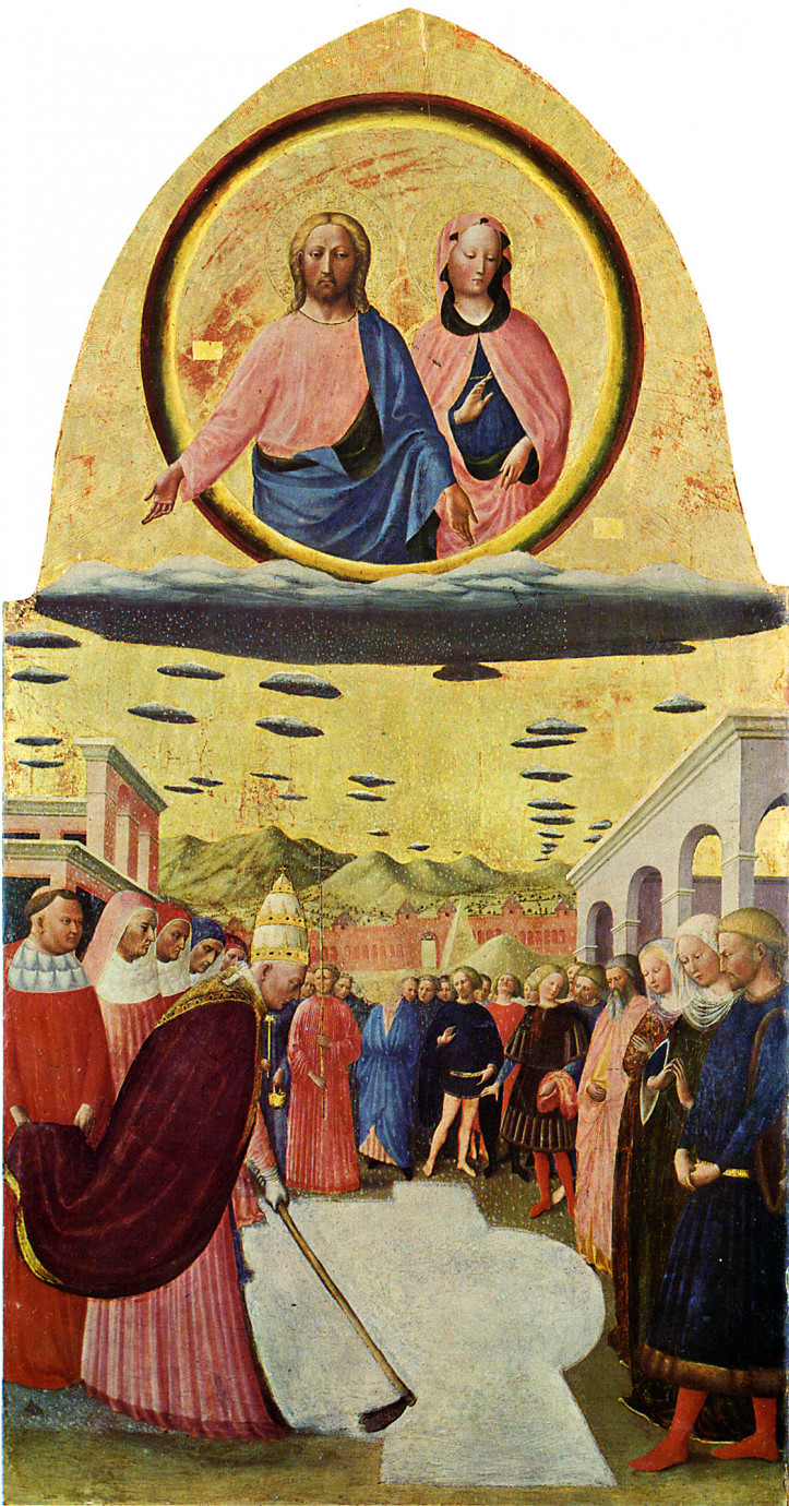 Masolino, “Founding of Santa Maria Maggiore”, ca. 1428, Museo di Capodimonte in Naples