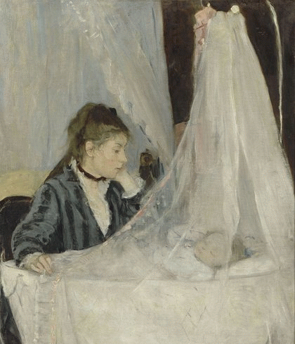  „Kołyska”, 1872 r., Berthe Morisot; źródło: Musée d'Orsay (domena publiczna)