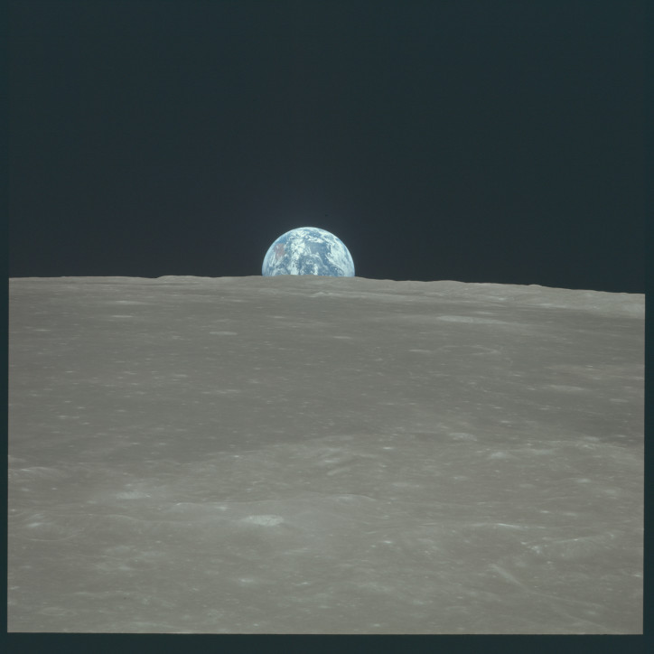 Zdjęcie z misji Apollo 11; zdjęcie: NASA