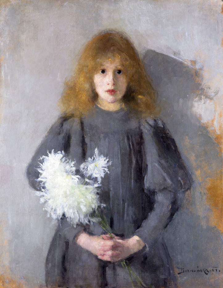  „Dziewczynka z chryzantemami”, 1894 r., Olga Boznańska, Muzeum Narodowe w Krakowie