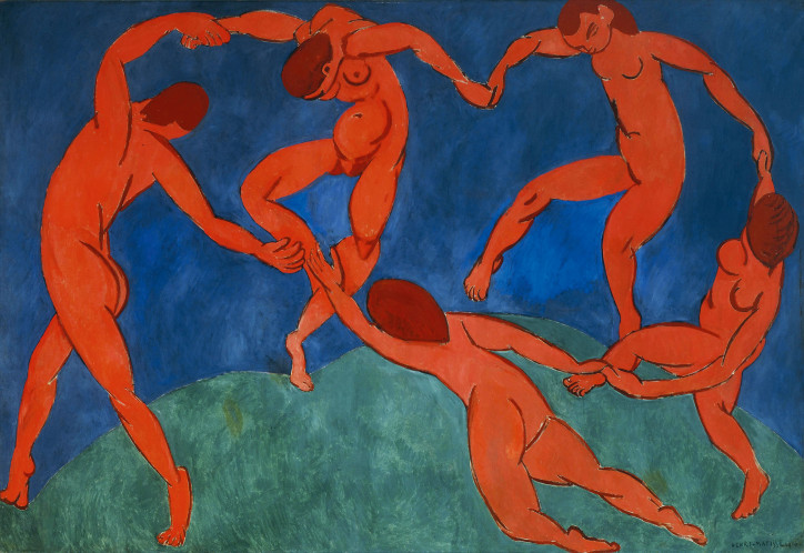 Henri Matisse, „Taniec” (1909–1910), Ermitaż w Sankt Petersburgu; zdjęcie: domena publiczna