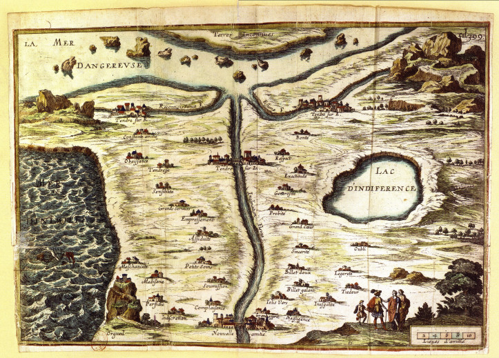 François Chauveau's "La Carte de Tendre", 1654