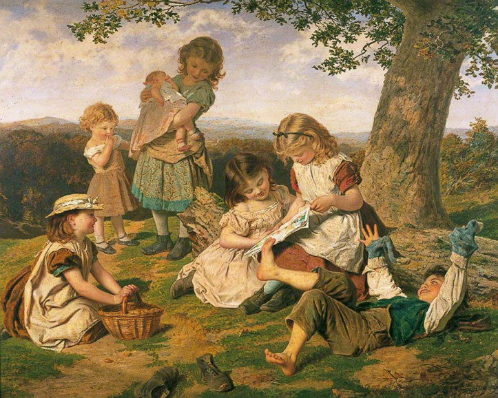 „Książka dla dzieci”, Sophie Gengembre Anderson/Birmingham Museum & Art Gallery