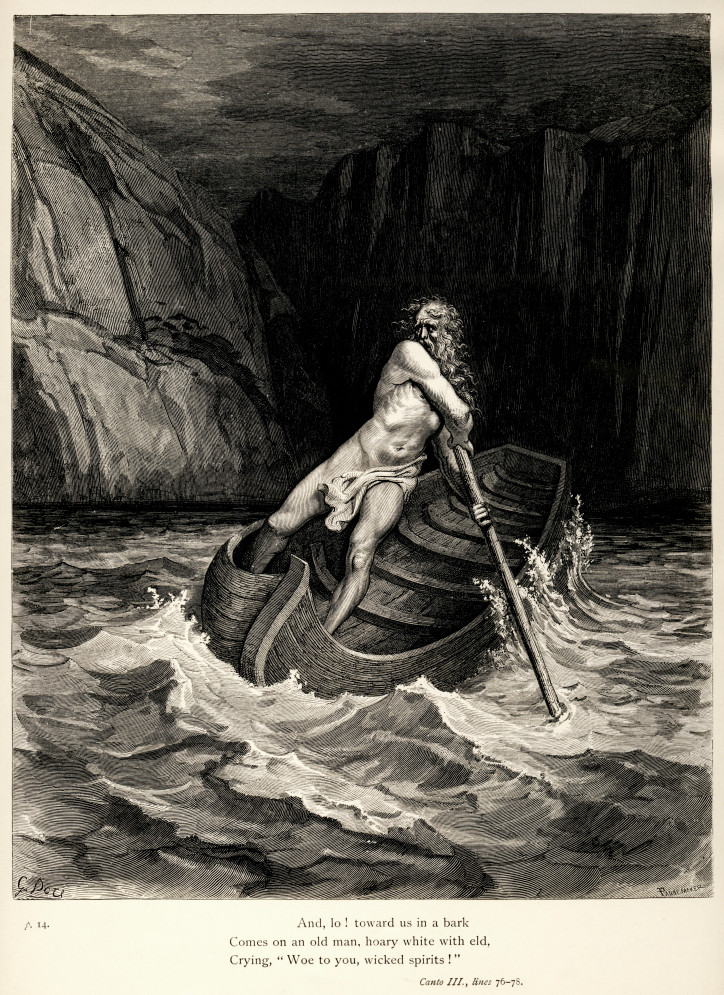 Gustave Dore, Charon (Dante Alighieri, „Boska komedia”)