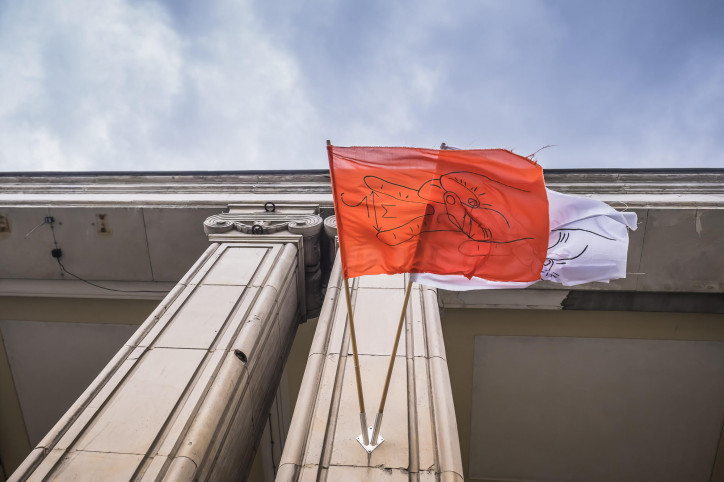 Monika Drożyńska, instalacja „Dwa”, 2020, fot. Monika Stolarska, dzięki uprzejmości Biennale Warszawa
