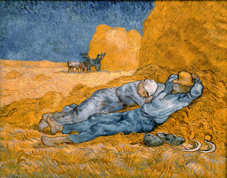  „Południe – Odpoczynek od pracy (wg Milleta)”, 1890 r., Vincent van Gogh, Musee d'Orsay