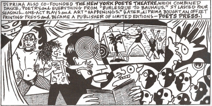 Fragment komiks „The Beats” – Diane di Prima zakłada The New York Poets Theatre