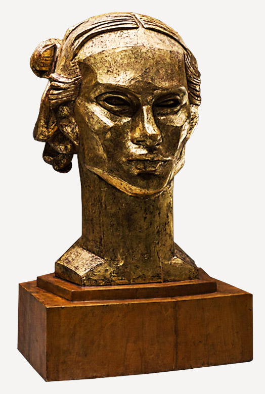 Xawery Dunikowski, “Two-Dimensional Head” (of Sara Lipska), 1918-1920. Xawery Dunikowski Museum of Sculpture in the Królikarnia, Branch of the National Museum in Warsaw