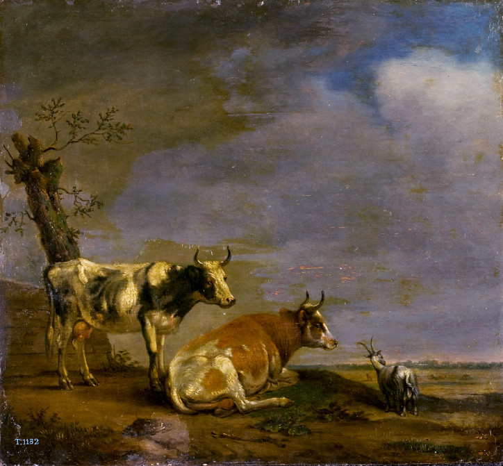 Paulus Potter, “Three Cows in a Meadow”, 1652, Museo Nacional del Prado in Madrid
