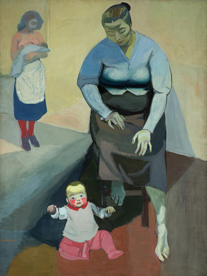 “Matki, Antyfaszystki”; 1955; olej, płótno; 179 × 135 cm; Muzeum Narodowe, Warszawa © Fundacja Andrzeja Wróblewskiego / www.andrzejwroblewski.pl