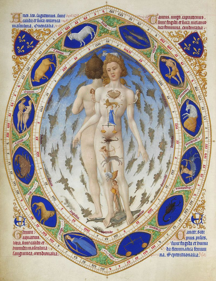 „Człowiek zodiakalny” z „Bardzo bogatych godzinek księcia de Berry”, Bracia Limbourg