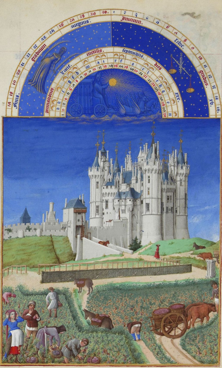 Wrzesień z „Bardzo bogatych godzinek księcia de Berry”, Bracia Limbourg