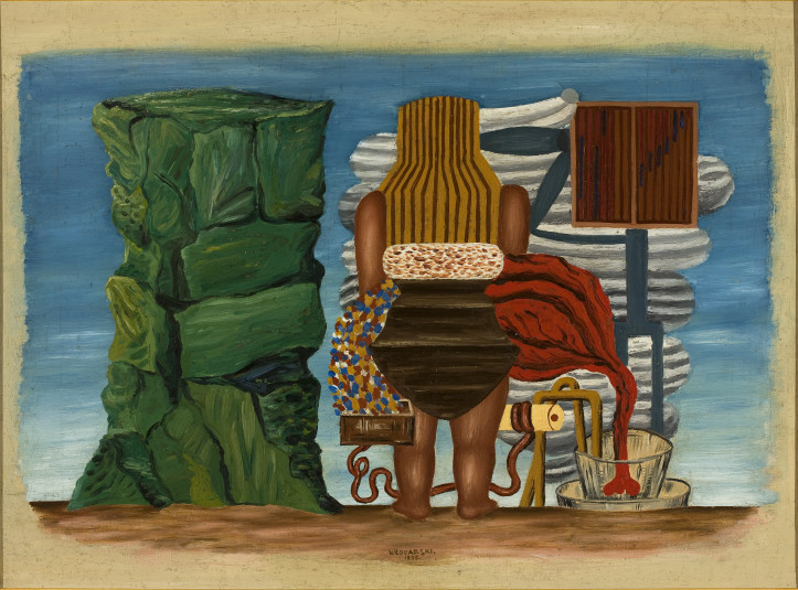 Marek Włodarski, Czarodziej przy zielonej skale, 1930, olej, płótno.