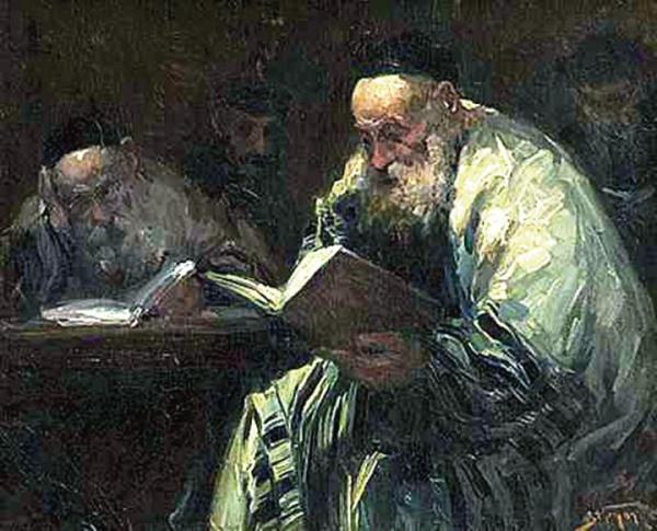 Abraham Adolf Behrmann, “Talmud readers”