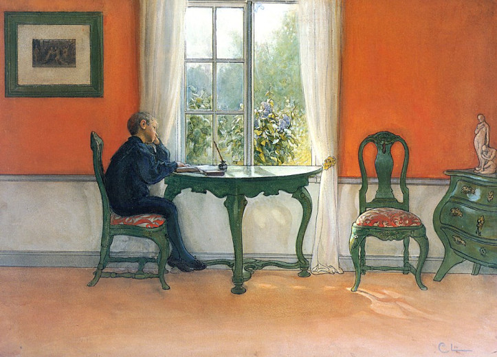  „Lektura obowiązkowa”, Carl Larsson, 1900 r./WikiArt (domena publiczna)