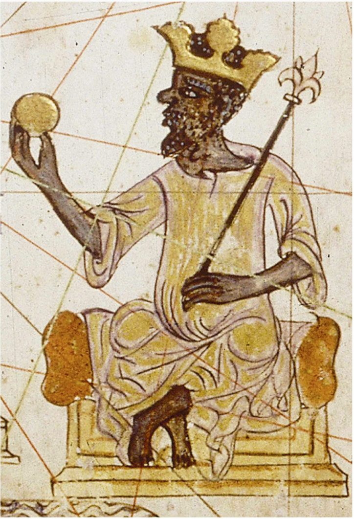 Władca Imperium Mali, Mansa Musa I; źródło: „Atlas kataloński" z 1375 r./Wikimedia Commons