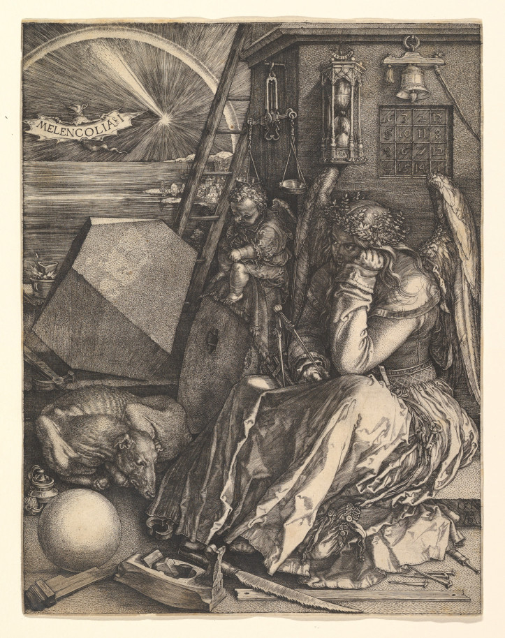 rycina Melencolia I, Albrecht Dürer