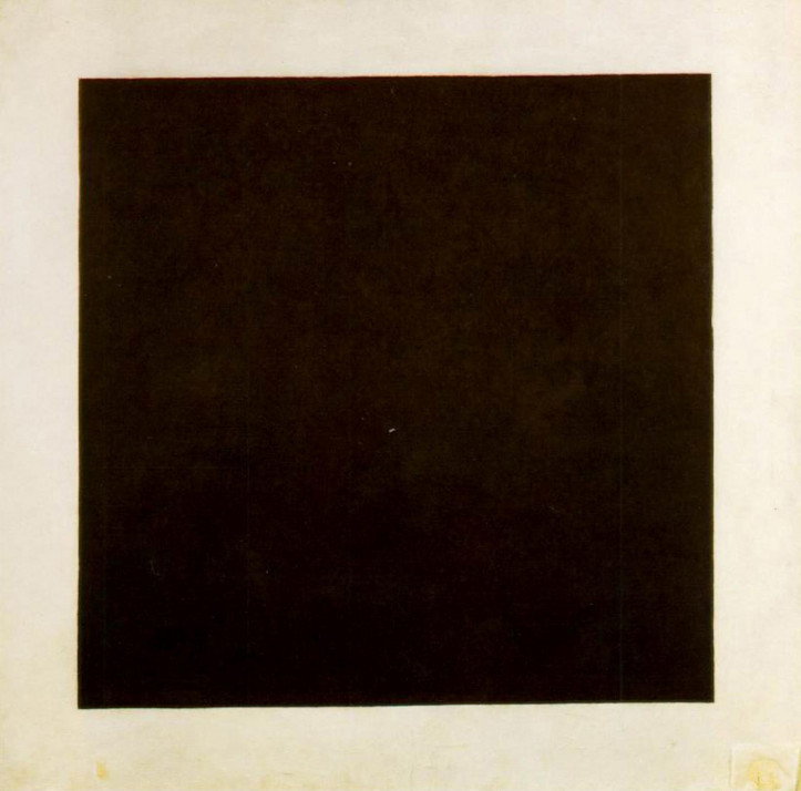 Kazimierz Malewicz, „Czarny kwadrat na białym tle”, 1915 r., Galeria Tretiakowska, Moskwa; domena publiczna