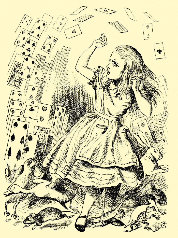 John Tenniel, ilustracja do powieści Lewisa Carrolla „Alicja w Krainie Czarów”, 1865 r.; zdjęcie: domena publiczna