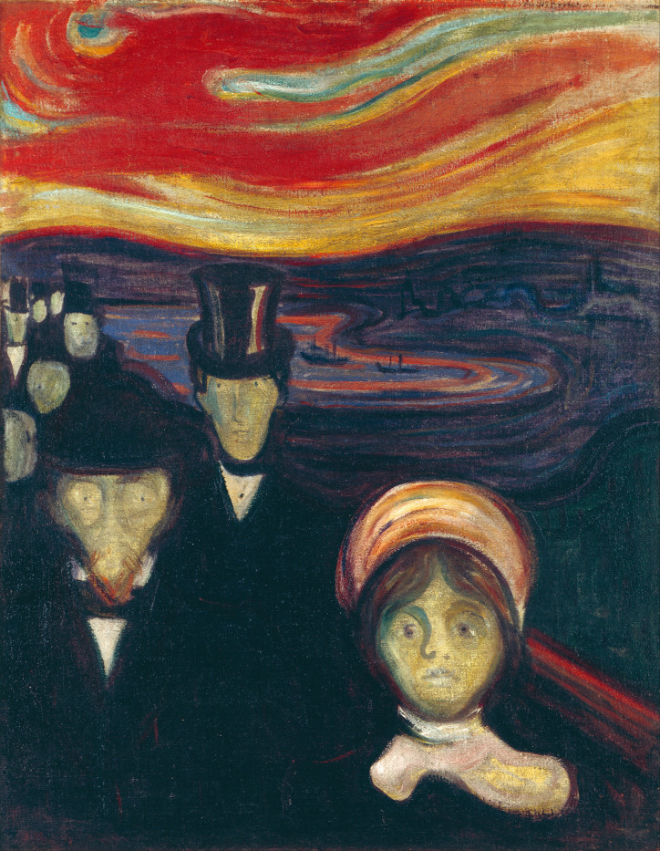 “Anxiety”, Edvard Munch, 1894. Munch Museum in Oslo (Wikimedia Commons)